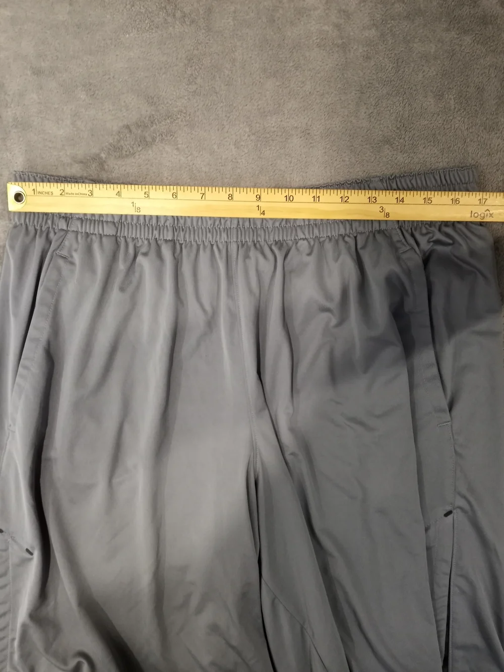 Jordan Light Gray Men's Athletic Shorts with Jump Logo Size XXL